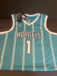 LaMelo Ball #1 bestickt Fan Edition Jersey hellblau Streifen Neu (Gr-2XL) - Bild 1 von 12