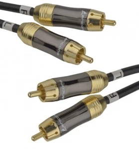Cinch Kabel 2M Stecker Audio Stereo Chinch Hifi Vergoldet Cinchkabel Audiokabel - Bild 1 von 2