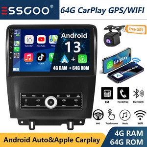 4+64G Android13 Apple Carplay 10" Car Stereo GPS +AHD For Ford Mustang 2010-2014 - Foto 1 di 15