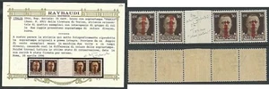 1944 RSI TORINO FASCETTO 30 CENT PONTE VARIETà MNH ** - CERTIFICATO ORO RAYBAUDI - Bild 1 von 1