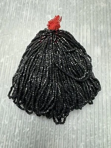 vintage Master Hank Black Czech Murano GLASS SEED BEADS 2.9oz - Picture 1 of 8