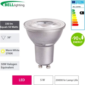 BELL 5W (50W) LED Halo GU10 Spotlight Warm White 2700K 38 Degrees - Pack of 5 - Picture 1 of 1