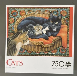 Ivory Cats Lesley Anne Ivory Twiglet's Visit 750 Puzzle Brand New Buffalo Tales - Picture 1 of 5