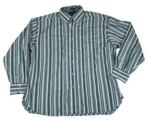 Tommy Hilfiger Long Sleeve Button Up Shirt Men's Size XL Green Broken Buttons - Picture 1 of 18