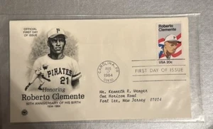 ROBERTO CLEMENTE Stamp VINTAGE First Day Cover Cachet 8/17/1984 20 Cent - Picture 1 of 1
