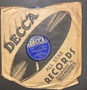 THE ATILLA Roosevelt in Trinidad / DER LÖWE - Aus dem Feuer 1937 Decca 17302 Sehr guter Zustand + - Bild 1 von 5