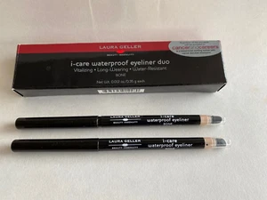 Delineador de ojos dúo impermeable Laura Geller I-care conjunto de 2 tamaño completo nuevo en caja - Imagen 1 de 6