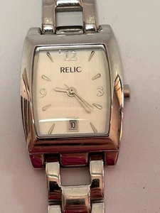Working Ladies Silver Relic Quartz Watch With Date CT - Picture 1 of 9