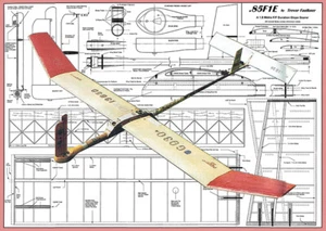 Model Airplane Plans (FF): .85F1E 1.8M Magnet-Steered Glider/Slope Soarer - Picture 1 of 3