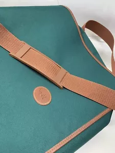 Borsa messenger vintage Ralph Lauren polo verde tela borsa laptop tracolla da viaggio - Foto 1 di 14