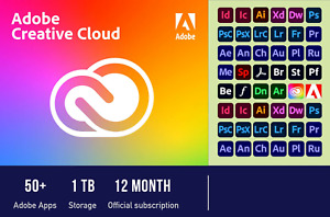 Adobe Creative Cloud | Entire Collection of Adobe Creative Tools + 1TB Storage