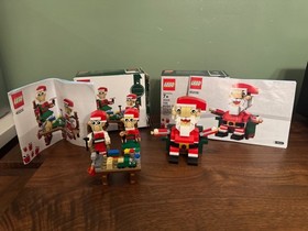Lego Seasonal Christmas Little Elf Helpers 40205 and Santa Claus 40206 Used