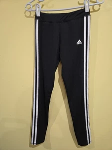 Adidas Kids Yoga Workout Stretchy Pants Black Size Large/14 - Picture 1 of 4
