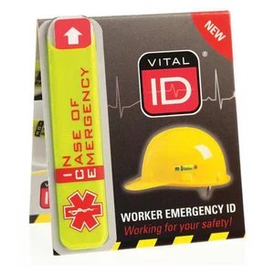 Vital Id Hard Hat I.D,Yllw,1/2in.Hx2-3/4in.W,PK25 WSID-01 Vital Id WSID-01 - Picture 1 of 4