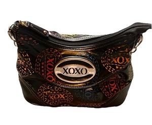 Vintage XOXO Schultertasche schwarz und gelb - Bild 1 von 8