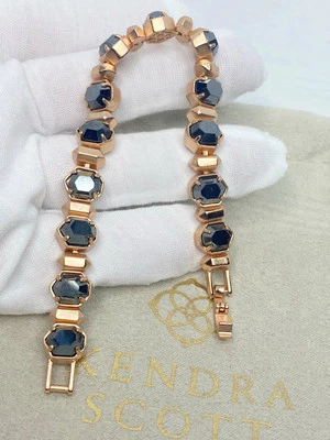 Pulsera Kendra Scott TARA en piedra marrón, tono oro rosa Foto 1 de 4