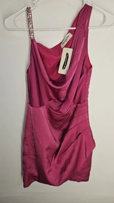 Vestido Impressions Para Mujer Talla PEQUEÑO Rosa Caliente Forrado Mini CLUB BAILE NUEVO CON ETIQUETAS Foto 1 de 4
