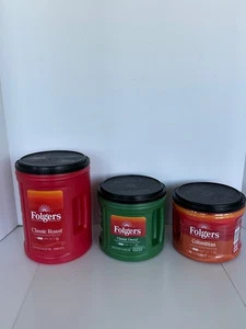 Lot 3 Folgers Coffee Container Various Sizes Storage ~ Crafts - Picture 1 of 4