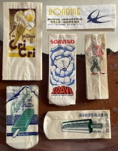 Raccolta di 6 bustine per gelati degli anni '20 ca. - Foto 1 di 1