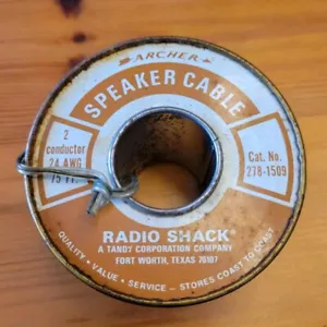 Vintage Radio Shack 75-foot 24-Gauge 2-Conductor Speaker Wire 50ft Actual Preown - Picture 1 of 7