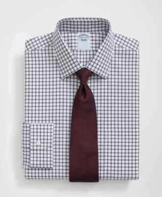 NEW BROOKS BROTHERS Oxford Ainsley Collar Dress Shirt SIZE 16-33 BLUE/AUTHENTIC - Image 1 of 4