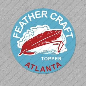 FEATHER CRAFT BOAT TOPPER DECALS STICKERS 3.5" LONG - Imagen 1 de 2