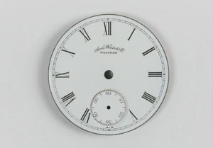 18S Waltham Pocket Watch Porcelain Dial 1120 - Picture 1 of 2