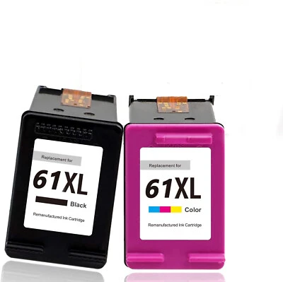 2 PK 61 61 XL Black/Color Ink Cartridge For HP Envy 4500 4504 5530 5534 5535 - Image 1 of 4