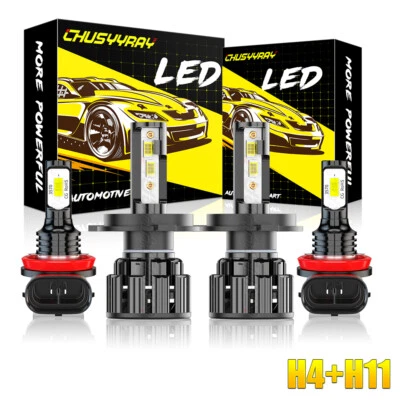 Para Toyota Yaris 2006-2014 - Kit de 4 faros delanteros LED + faros antiniebla Foto 1 de 4