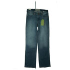 Wrangler Sara Jeans Straight Leg Regular Waist Stretch Trousers W26 L32 Blue New