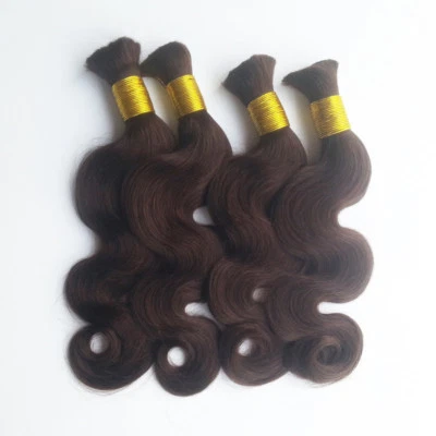 Unprocessed Human Hair Bulk Brazilian Wavy Bulk Braiding Hair Extension No Weft - Image 1 of 4