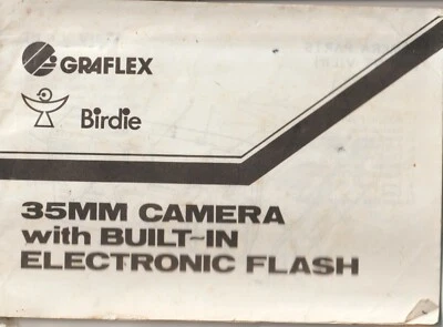 Vintage Graflex Birdie Camera Manual Instructions Guide Booklet Book FREE POST - Image 1 of 2