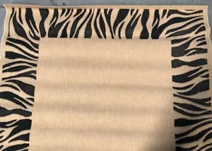 Flachgewebe Teppich mit Zebra-Muster 170x230cm NEU - Bild 1 von 3