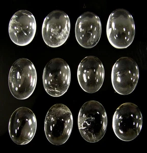 122,00 quilates cuarzo natural transparente 14-17 mm piedras preciosas sueltas cabujón 12 piezas lote-62765 - Imagen 1 de 5