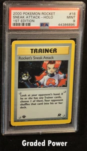 Pokemon Team Rocket 1st Edition Sneak Attack PSA 9 Holo (6895) #16 - Picture 1 of 1