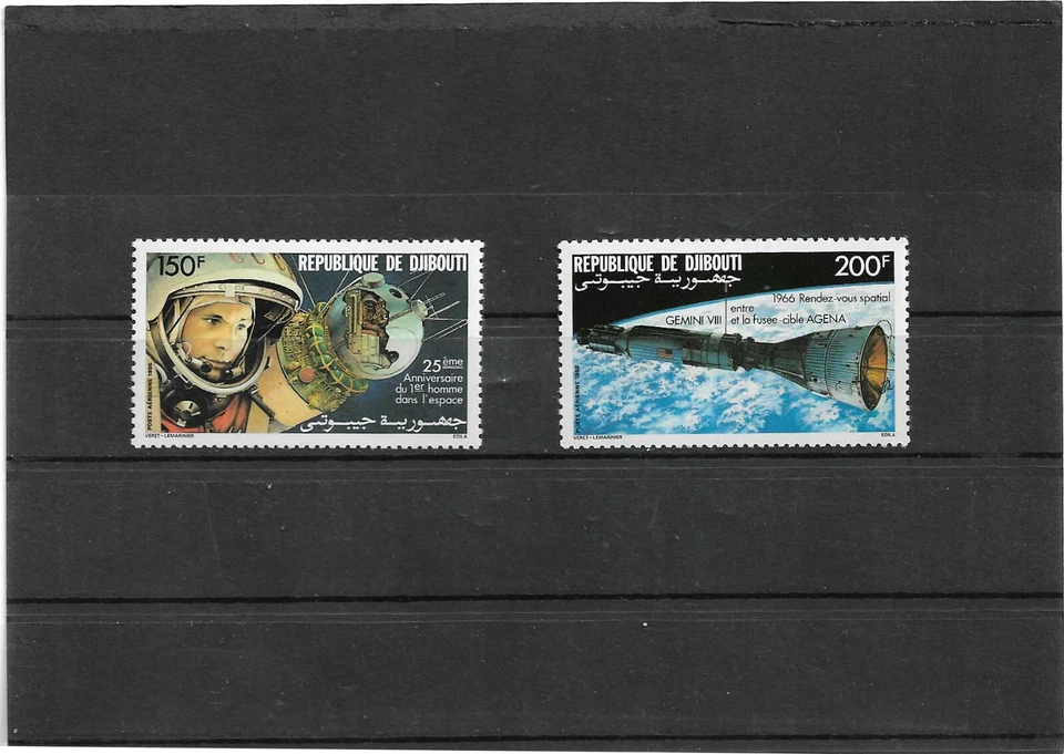 REPÚBLICA DE DJIBOUTI 1986, SERIE MI 480/81 ANIVERSARIO ESPACIO.   MNH. - Imagen 1 de 1