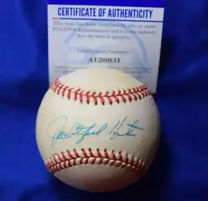 Jim Catfish Hunter PSA DNA Coa Autograph American League OAL Signed Baseball 4 - Picture 1 of 2