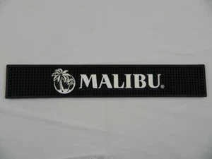 Malibu Rum Rubber Bar Mat Black/White Cocktails Game Room Man Cave - New  - Picture 1 of 7
