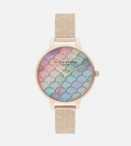 NEW Olivia Burton Mermaid Tail Stainless Quartz Watch OB16US45 Mesh Strap - Picture 1 of 3