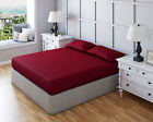 Fitted Bed Sheet 100% Poly Cotton 30cm 12" Extra Deep  17 colours 8 sizes