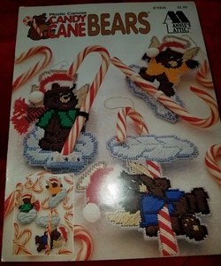 plastic canvas pattern candy cane bears annies attic christmas crafts pattern - Picture 1 of 2