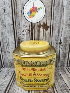 MR.DINWOODIES OLD ENGLISH FAMOUS ASSORTED BOILED SWEET ADVERTISIGN TIN BOX EMPTY - Picture 1 of 7