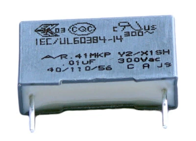 1 condensateur MKP Y2/X1 220-230V 0,01µF 0.01µF 10nF 103K 103 K 300Vac 15mm uF - Photo 1/3