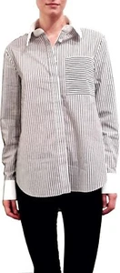 Derek Lam 10 Crosby - Stripe Button Down Shirt in Black/White, Size 2, NWT - Picture 1 of 1