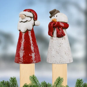 Zaunhocker Zaungäste Schneemann / Santa (G26000) Weihnachtsdekoration - Bild 1 von 1