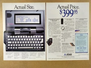 1989 Atari Portfolio Palmtop PC Computer vintage print Ad - Picture 1 of 1