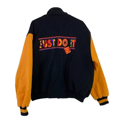 Chaqueta Universitaria de Lana Grande Vintage Años 90 Nike Urban Jungle Just Do It Spike Lee Foto 1 de 4