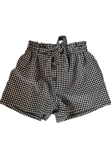 Sienna Sky Black White Checkered Casual Shorts Women's Size M - Picture 1 of 4