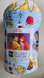 Big One Oversized Disney Princess Belle & Tiana Microplush Throw Blanket 5' x 6' - Picture 1 of 2