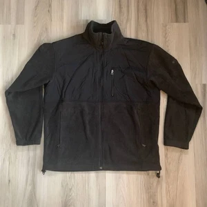 Columbia Sportswear Fleece Full Zip Track Jacket Large Mens Black Activewear - Picture 1 of 11